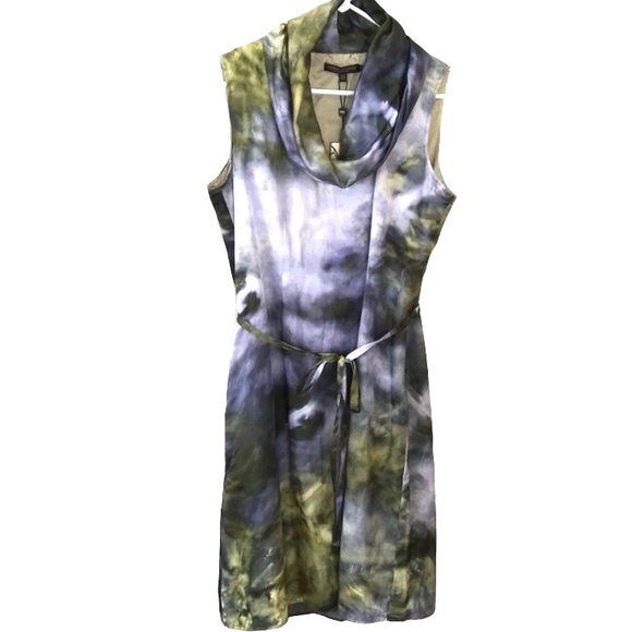 Robert Kitchen Canada silk cowl neck dress - Picture 1 of 8